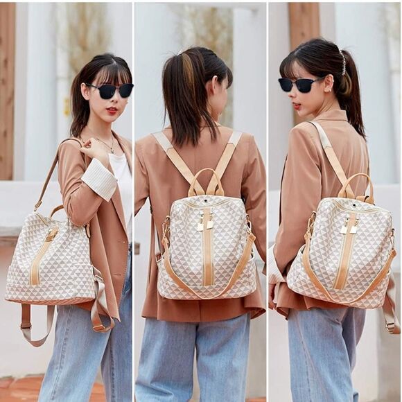 Brand New Leather Anti -Theft Backpack & Purse Set - Picture 4 of 5